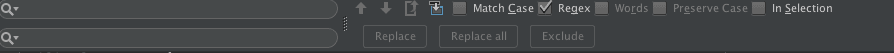 RegEx Find replace bar Android Studio and IntelliJ