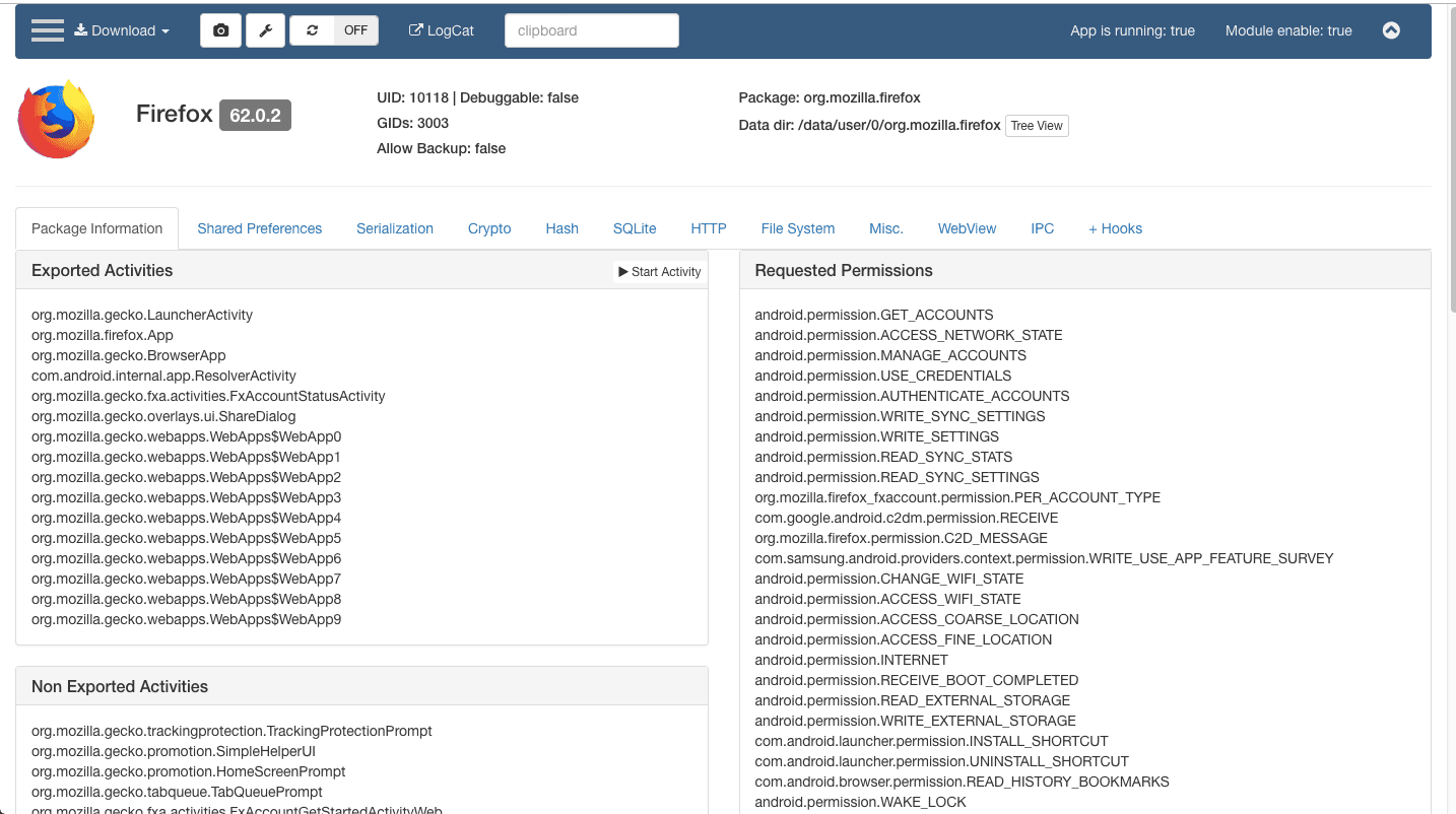 Inspeckage App Inspection UI